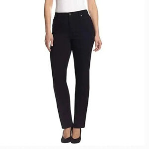 Gloria Vanderbilt Black Amanda Straight Leg Jeggings 18W